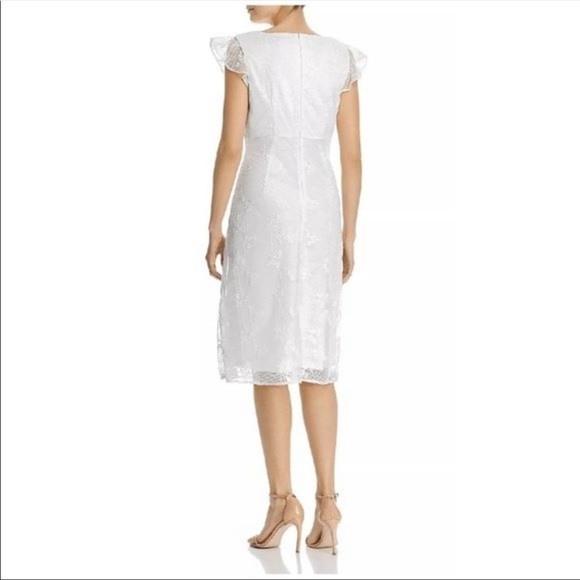 Adrianna Papell Plaid‎ Ditsy V Neck A Line Midi Dress Size 10 - Picture 2 of 14